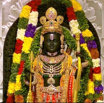 Ayodhya ram mandir flower decoration